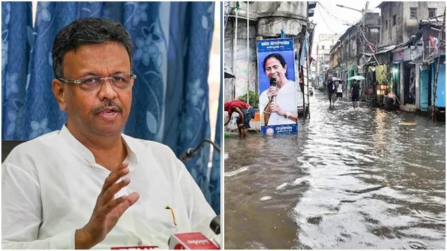 कोलकाता में जलभराव से दुर्गा पूजा की तैयारियों पर संकट, कई पंडालों को हुआ नुकसान