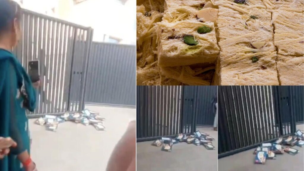 सोहन पापड़ी को लेकर भड़के फैक्ट्री कर्मी: दिवाली बोनस न मिलने पर गेट पर फेंका गिफ्ट, वीडियो वायरल