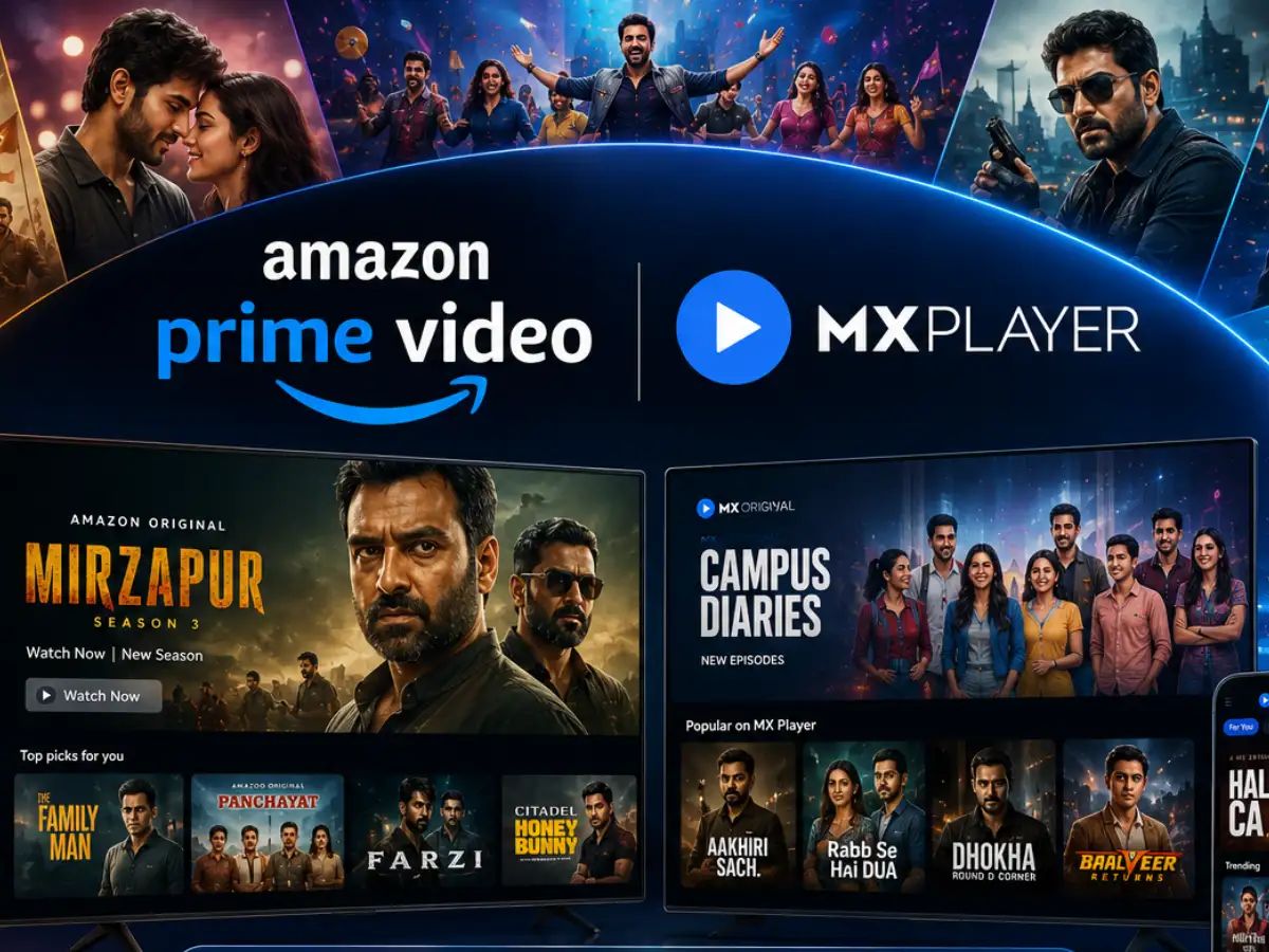 अमेज़न ने MX प्लेयर को प्राइम वीडियो से जोड़ा, अब एक ही प्लेटफॉर्म पर मिलेगा फ्री और प्रीमियम मनोरंजन